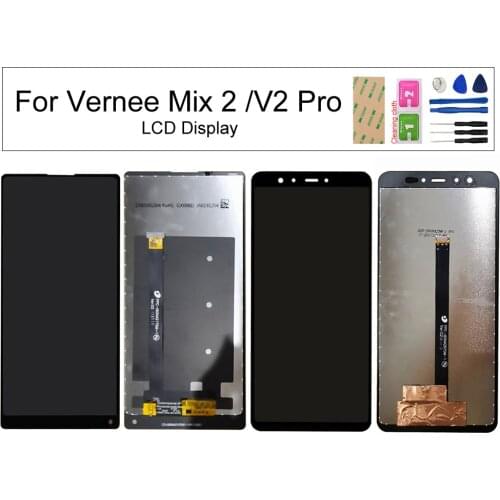 For Vernee V2 Pro LCD For Vernee Mix 2 lcd Display Touch Screen Digitizer Assembly Repair Parts Panel Lens Sensor Free Shipping