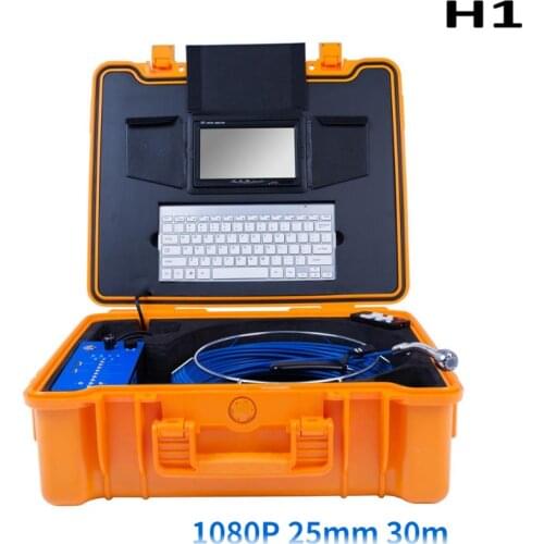 HD 1080P 30m Professional Pipeline Endoscope with Meter Counter/Wireless Keyboard 25mm Drain Sewer Pipe Inspection Video Camera