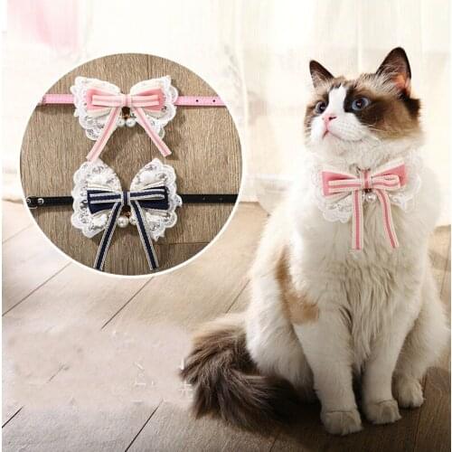Bow tie bow collar for cats and dogs (with bell pet bow tie)