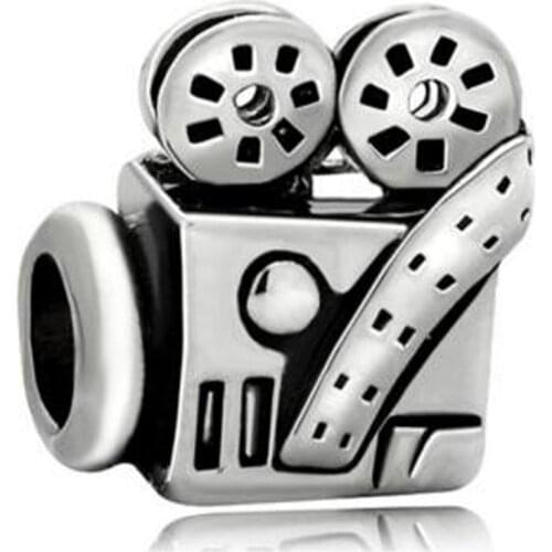 Slide charm Mothers Day antique luxury brand projector charm beads fit Pandora bracelet Christmas Valentines Day