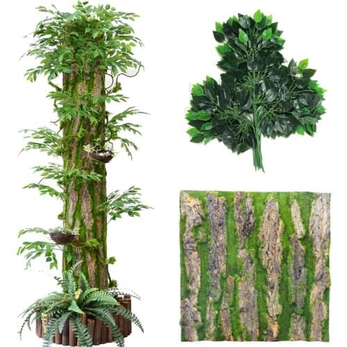 Simulation Bark Pipe Decoration Water Pipe Column Shelter Wall Indoor Balcony Decoration Natural Plant Fake Tree Artificial Tree