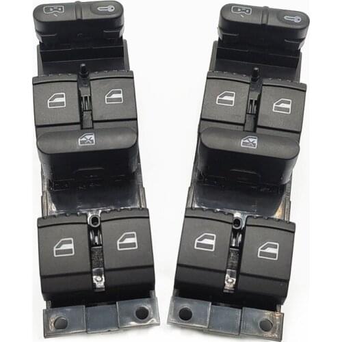 1J4959857D Car Interior Driver Side Window Panel Master Control Switch Button For Passat B5 Bora Golf 4 MK4 Seat Leon Toledo