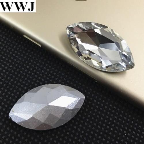 Crystal clear Color Navette Fancy Stone Horse Eye Glass Crystal For Jewelry Making3x6mm4x8mm5x10mm 7x15mm9x18mm,13x27mm,17x32mm