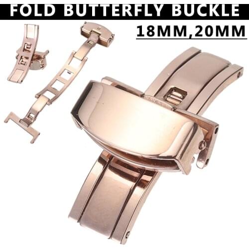 Fashion Butterfly Deployment Buckle Classic Stainless Steel Clasp Strap For Watch Band Watchband Clasp Watch Accessories