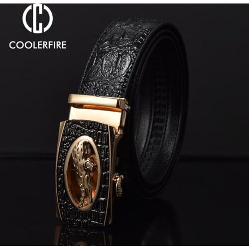 Men Luxury Brand Famous Fashion Belts for Men Crocodile Pattern Strap Automatic Buckle Belt Business Casual Work Strap ZD2104