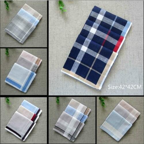3PCS/pack 42cm Modern cotton men handkerchief Square male Business Chest suit Towel pocket hankies scarf hand Towel gift