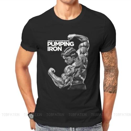 Pumping Iron Harajuku TShirt Arnold Schwarzenegger Mr Universe Bodybuilding Streetwear T Shirt Male Short Sleeve Gift Clothes