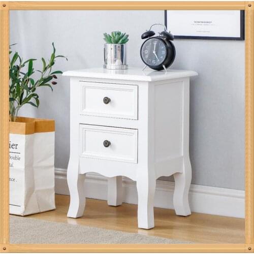 Floor Stand Bedside Cabinets 35*30*50cm Modern Bedside Table Bedroom Table Cabinet Nightstand With 2 Storage Drawers HWC