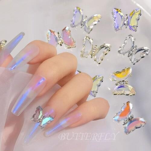 1 Pcs Crystal Insect Jewelry Stickers for Nails Decoration Fashion Animal Nail Accessories for Manicure Design Nail Art Glitter