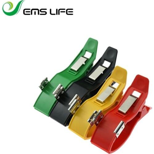 Nickel-plated EKG clamp,3.0&4.0 double purpose,2pcs big+2pcs small, 4cols