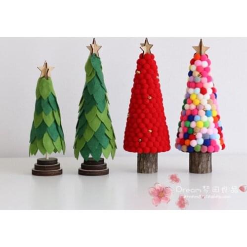 New zakka handmade felt ball leaves Christmas tree ornaments/photo props