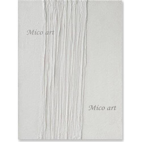 Heavily Abstract White Acrylic Texture Canvas Art Oil Painting Real Hand Painted Wall Decor Unframed Canvas Artwork For Home