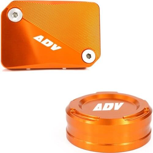 Fit For KTM 390 ADV Adventure 2019 2020 2021 CNC Front And Rear Brake Fluid Cap Cover Master Cylinder Reservoir Fluid Plug