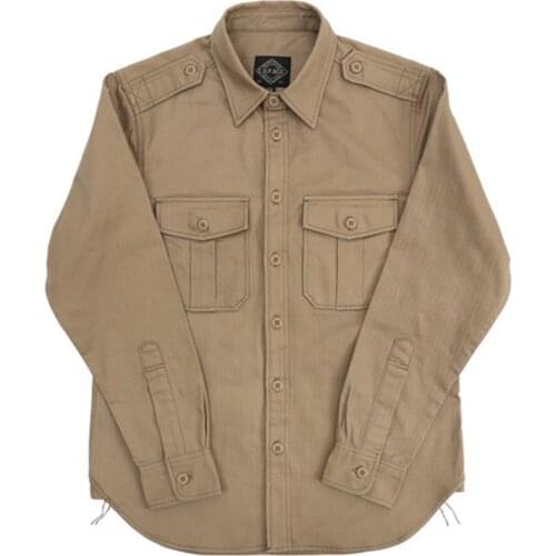 C.D.P. US Army Shirt Jacket Khaki Outdoor Clothes Retro WW2 US Army Men T-shirt Vintage Shirt Sport Shirt Tactical Shirt