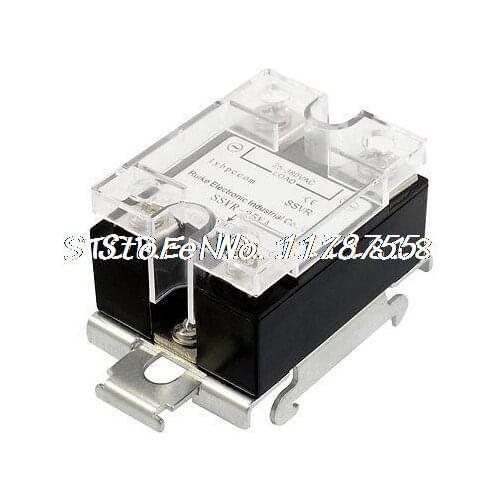 SSVR 25A 25-380VAC Output Adjustable Solid State Relay Module DIN Rail Mount