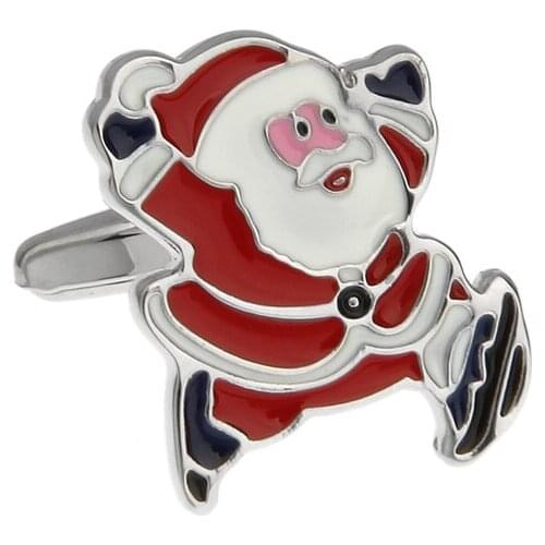 Sunnylink Mens Cuff Links Red Father Christmas Cufflinks for shirt L1188
