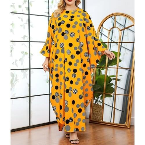 Loose Robe Casual Batwing Sleeve Evening Party Women Dresses Elegant Long Drses 2021 Spring Summer New African Clothes Dashiki