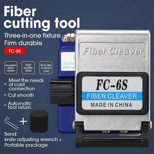 FC 6S fiber cleaver Cold Contact with 12 BladeS FC-6S Metal Material FTTH Fiber Cable Cutter Knife Cleaver Tool