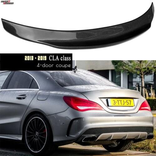 W117 Carbon Fiber Tail wiing Rear Deck Spoiler Boot Wing for CLA Class C117 2013 - 2019 Sedan Including CLA45 w/ Great Fitment