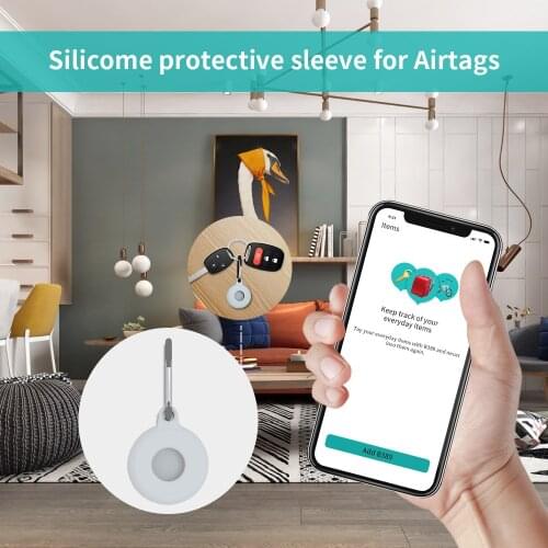 Protective Cover for Apple Airtags Tracker Buckle silicone protective sleeve anti-lost device keychain