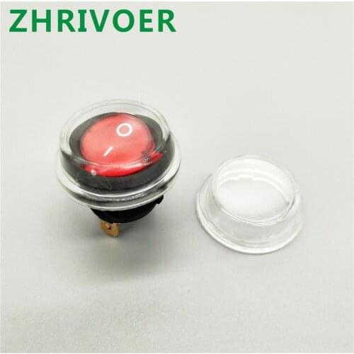 1pcs KCd1 20mm 3-pin LED Switch 10A 12V Lamp Power Switch Lift Car Button Light on / Off Circular Rocker Switch