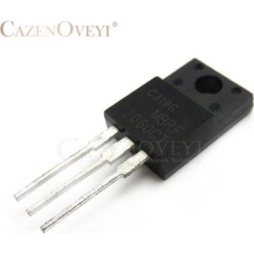 10pcs/lot MBRF2060CT MBRF2060 MBR2060 MBRF20200CT MBRF20200 20200CT TO-220F In Stock