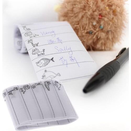 100pcs White Name Label Woven Custom Clothing Labels Fabric Tags Marker for School Clothes