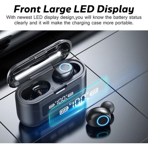 B281 TWS Bluetooth 5.0 Earphones Charging Box Wireless 9D Stereo Sports Waterproof Earbuds Headsets With Microphon