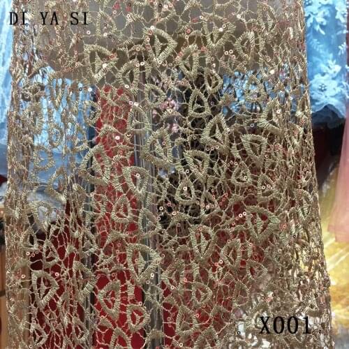 Free shipping Africa Swiss lace fabric yarn of high quality white sequins fashion wedding 5 yards French lace fabrics