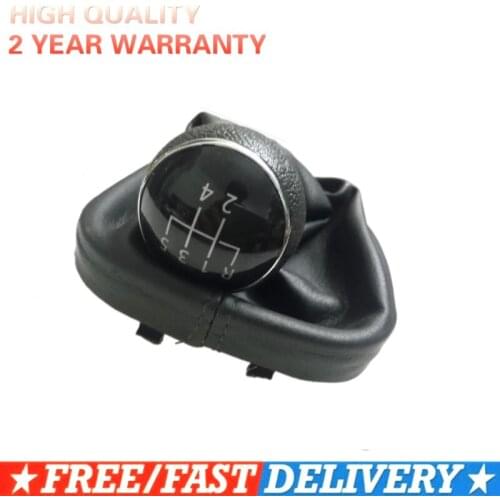 FAST SHIPPING 5 Speed Gear Shift Knob Leather Boot For VW Caddy 2003-2015 Touran 2003 2004 2005