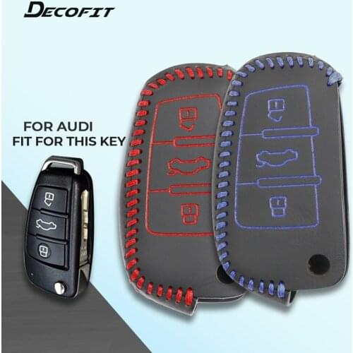 Key Cover for Audi A1 A2 A3 A4 A5 A6 A7 TT Q3 Q5 Q7 R8 S6 S7 S8 SQ5 RS5 Leather Shell Car keychian Case Remote Holder