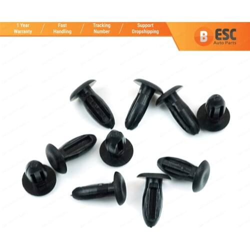 ESC Auto Parts ECF5046 10 Pieces Weatherstrip Door Seal M.6 Clips For Renault Head Size: 9.40 mm