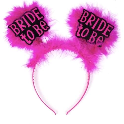 Sexy Bride to be Hen Party Head Boppers Headband with Fur Hair Accessory Night Out Stag Do Headwear NW03
