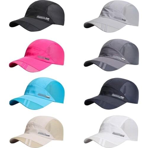 Outdoor Men Mesh Cap Running Baseball Tennis Cap Hat Breathable Quick Dry Hat Bone Snapback Running Sport Hats New Style