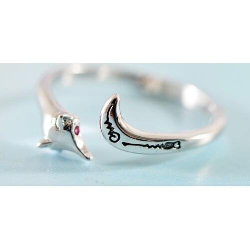 Fashion Fox Ring Cute Animal S925 Silver Ring For Women Party Gift Simple Lovely Ring Girls Gifts Jewelry