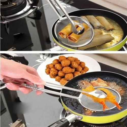 Multi-functional Filter Spoon With Clip Food Kitchen Oil-Frying Salad BBQ Kitchen Tools