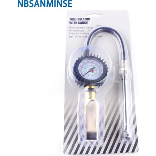 SMATI05 Tyre Inflating Inflator Gun Air Pressure Gauge For Light Truck Bicycle Tires Pneumatic Pump Air Compressor NBSANMINSE