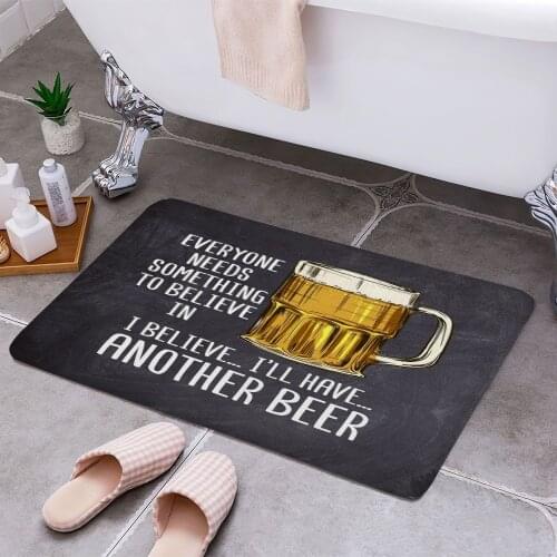 Beer Lover Wall Decor 3D Print Doormats Rectangle Non-Slip DoorMat Bedroom Kitchen Entrance Print Door rugs Dropshipping
