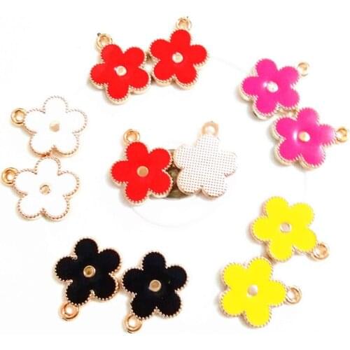 New 2.5*3cm Flower Beads KC Gold CCB Star Pendant DIY Mini Jewelry Making Parts Accessories Girls Charming Earring Arts Crafts