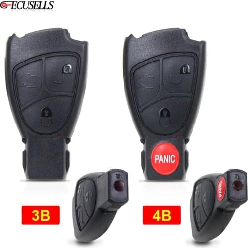 3 Button New Replacement Smart Remote Key Shell Case for Mercedes Benz C E B S Class CLS CLK ML SLK CL without Blade