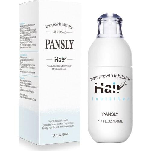 PANSLY Hair Growth Inhibitor Facial Removal Cream Spray Beard Bikini Intimate Face Legs Body Armpit Painless 50Ml
