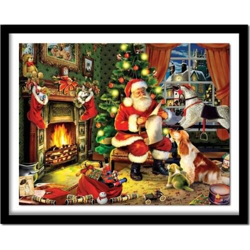 Full Square/Round Drill 5D DIY Diamond Painting "Christmas Santa Claus" 3D Embroidery Cross Stitch Decor A00857
