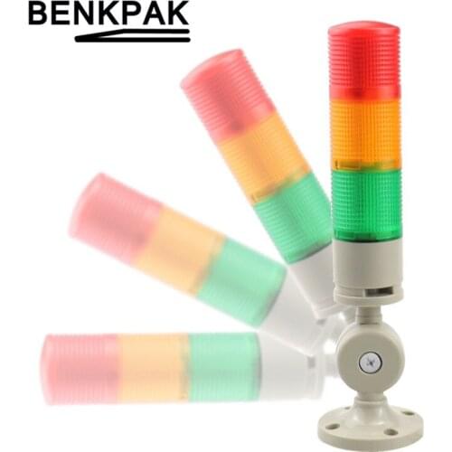 Industrial Multilayer Stack light LED Signal Tower Alarm Caution Light For Machinery Foldable Buzzer Indicater Lamp