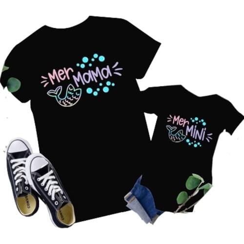 Family T-shirt Family Look Matching T-shirt Mommy Mom and Me Clothes Family Tshirts Boys Girls Mom Mother Mommy and Daughter Son