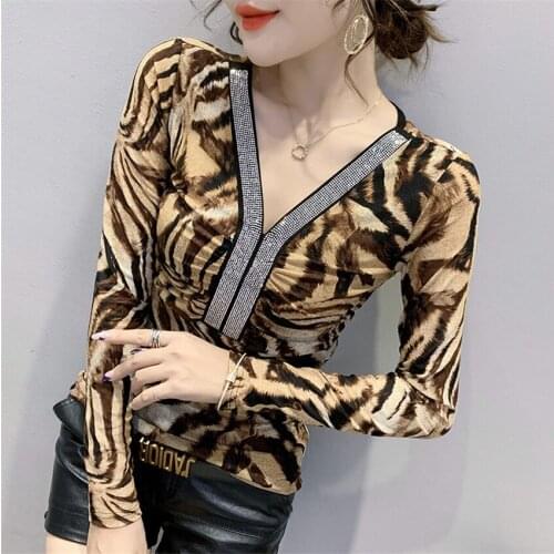 SPECALDFY Leopard Blouses
