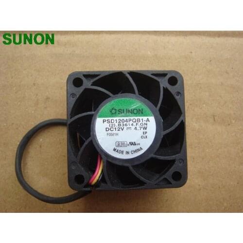 Taiwan For Sunon PSD1204PQB1-A 4CM 40MM 40*40*28MM 4*4*2.8CM 4028 12V 4.7W 3 lines server inverter cooling fan