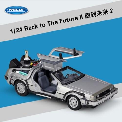 Welly 1:24 Movie Ready Player One Player Back to the Future car model Collect gifts toy