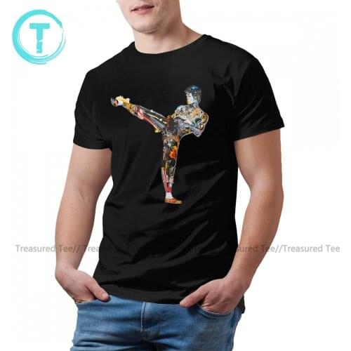 Bruce Lee Tshirt Fun Cotton Short-Sleeve T Shirt Graphic Streetwear Tee Shirt Mens Oversized