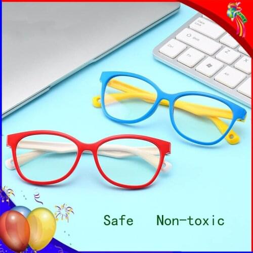 Safety Anti Blue Ray Glasses Kids Blocking Radiation Computer Gaming Glasses for Boys Girls UV400 Protection Eyewear Children