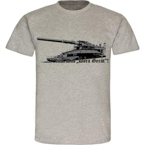 Railroad Gun Dora Device 80cm Caliber Gun Cannon T-Shirt. Summer Cotton Short Sleeve O-Neck Mens T Shirt New S-3XL